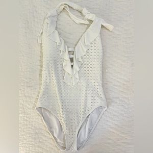 Lilly Pulitzer Swimsuit ~Size 8~White Nevis One Piece